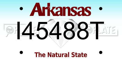 I45488T Arkansas License Plate
