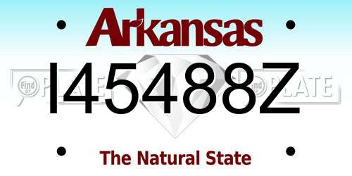 I45488Z Arkansas License Plate