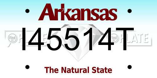 I45514T Arkansas License Plate