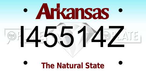 I45514Z Arkansas License Plate