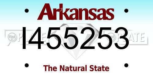 I455253 Arkansas License Plate