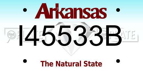 I45533B Arkansas License Plate