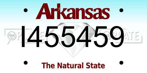 I455459 Arkansas License Plate