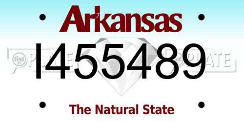 I455489 Arkansas License Plate