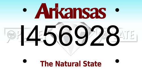 I456928 Arkansas License Plate