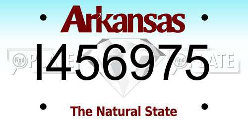 I456975 Arkansas License Plate