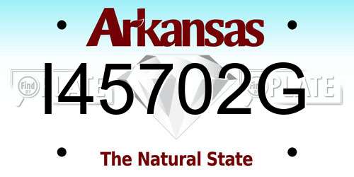 I45702G Arkansas License Plate