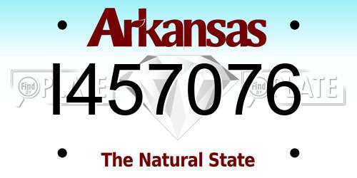 I457076 Arkansas License Plate