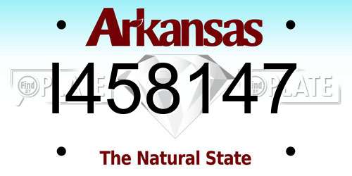 I458147 Arkansas License Plate