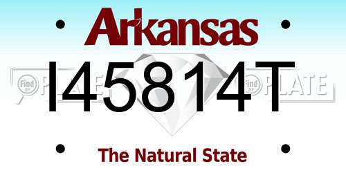 I45814T Arkansas License Plate