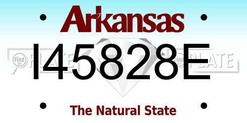 I45828E Arkansas License Plate