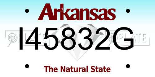 I45832G Arkansas License Plate