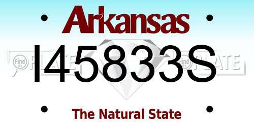 I45833S Arkansas License Plate