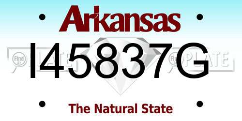 I45837G Arkansas License Plate