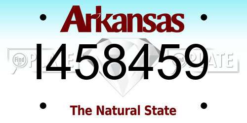 I458459 Arkansas License Plate