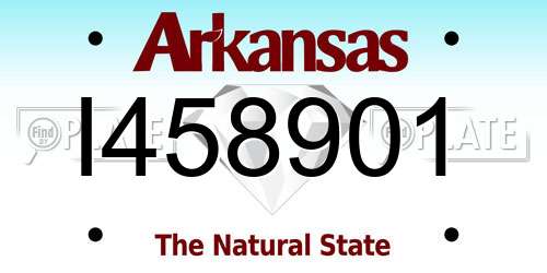 I458901 Arkansas License Plate