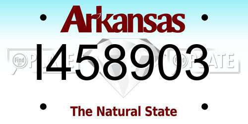 I458903 Arkansas License Plate