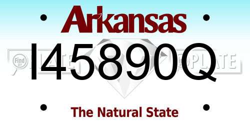 I45890Q Arkansas License Plate