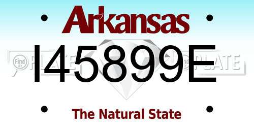 I45899E Arkansas License Plate