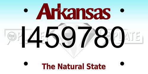 I459780 Arkansas License Plate