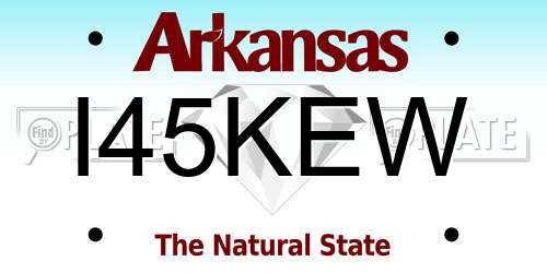 I45KEW Arkansas License Plate