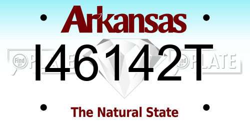 I46142T Arkansas License Plate