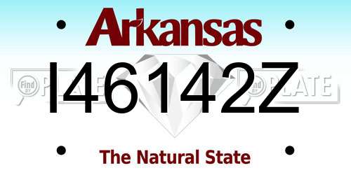 I46142Z Arkansas License Plate