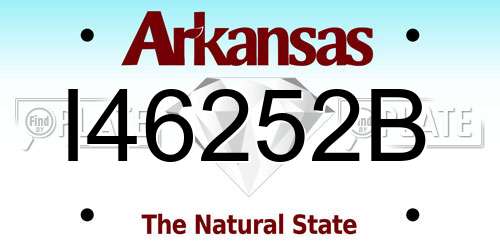 I46252B Arkansas License Plate