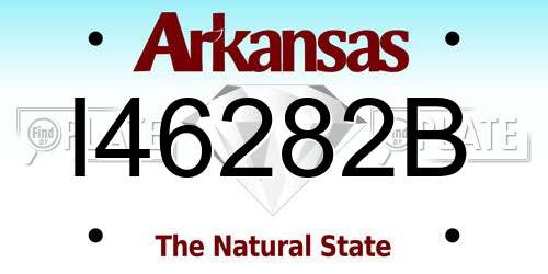 I46282B Arkansas License Plate