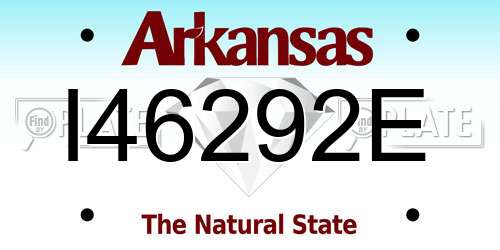 I46292E Arkansas License Plate