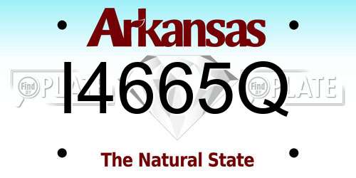 I4665Q Arkansas License Plate