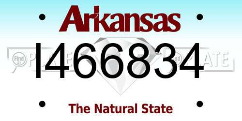 I466834 Arkansas License Plate