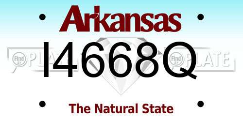 I4668Q Arkansas License Plate