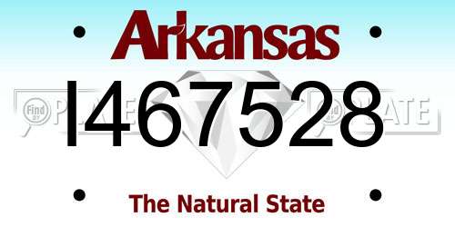 I467528 Arkansas License Plate