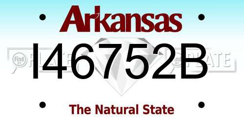 I46752B Arkansas License Plate
