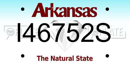 I46752S Arkansas License Plate