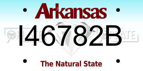 I46782B Arkansas License Plate