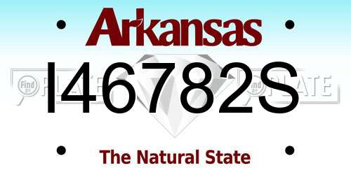 I46782S Arkansas License Plate