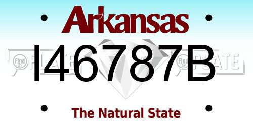 I46787B Arkansas License Plate