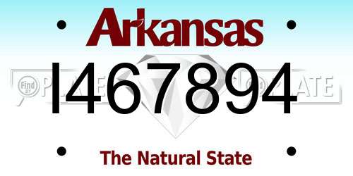 I467894 Arkansas License Plate