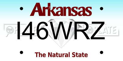 I46WRZ Arkansas License Plate