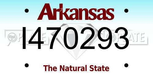 I470293 Arkansas License Plate