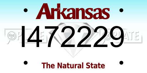 I472229 Arkansas License Plate