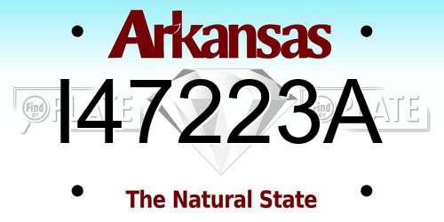I47223A Arkansas License Plate