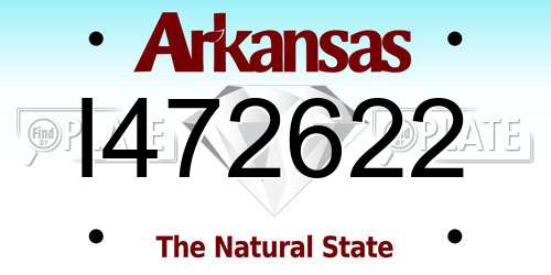I472622 Arkansas License Plate