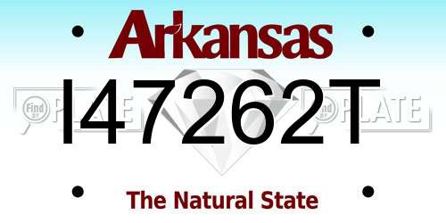 I47262T Arkansas License Plate