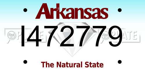 I472779 Arkansas License Plate