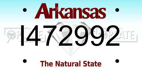 I472992 Arkansas License Plate