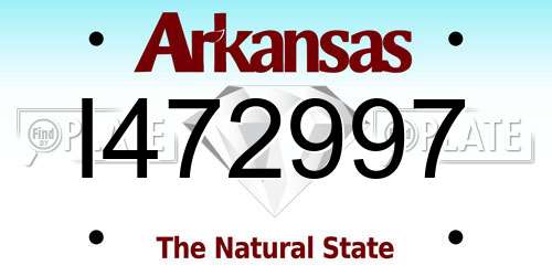 I472997 Arkansas License Plate