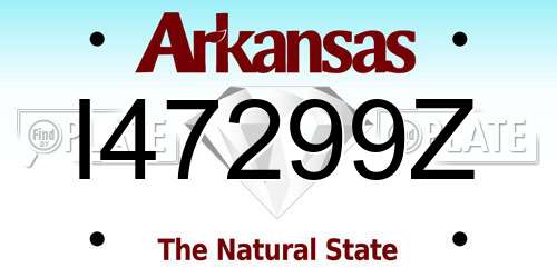 I47299Z Arkansas License Plate